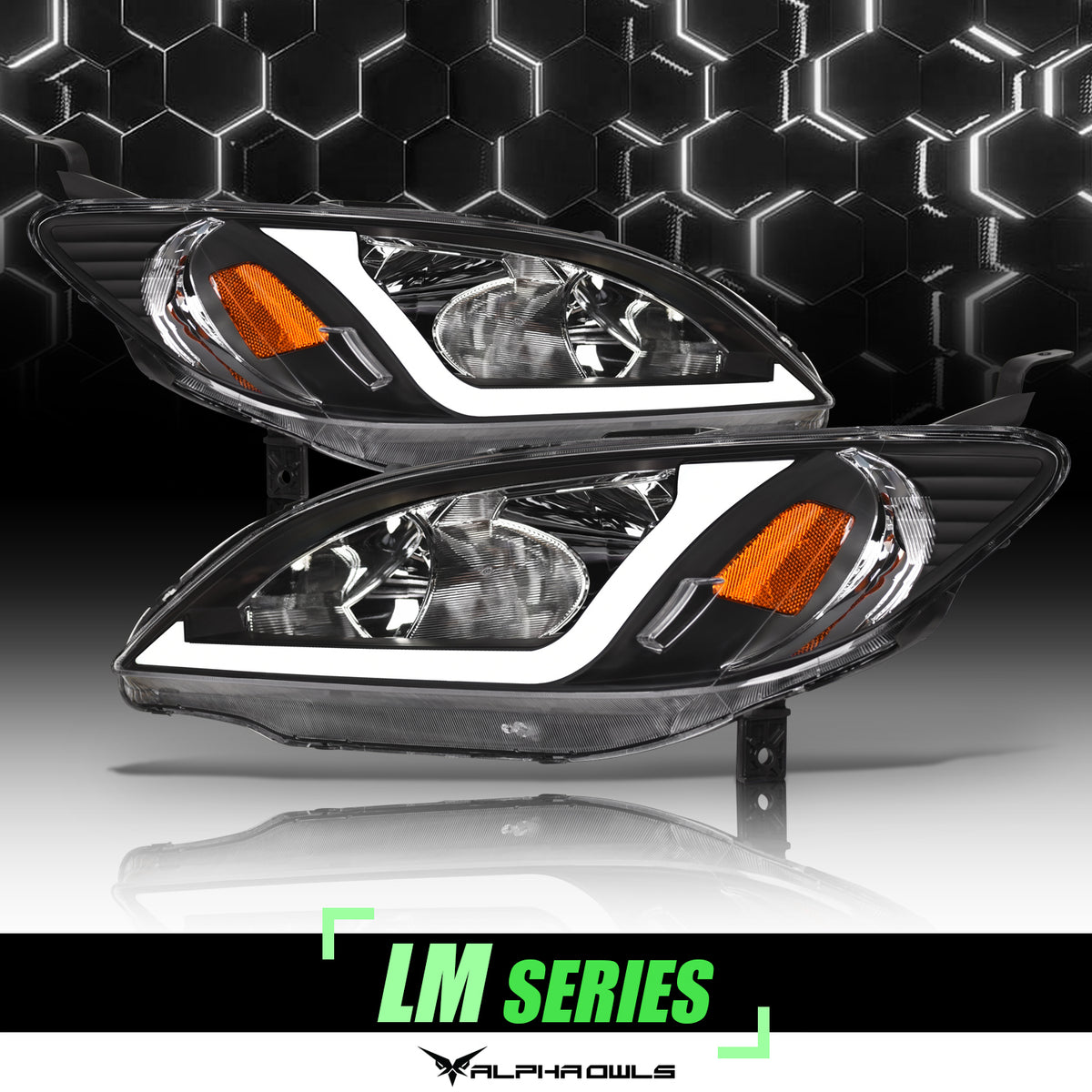 Alpha Owls 2004-2005 Honda Civic LM Series Headlights (Crystal