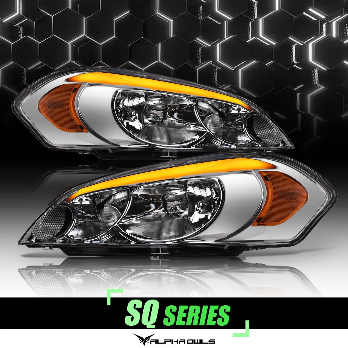 Alpha Owls 2014-2016 Chevy Impala Limited SQ Series Headlights