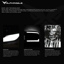 Alpha Owls 1999-2000 Honda Civic LM Series Headlights (Crystal Headlights Black housing w/ LumenX Light Bar)