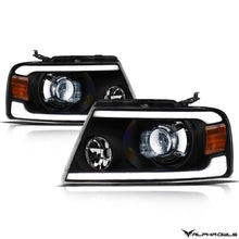 Alpha Owls 2006-2008 Lincoln Mark-LT LMX Series LED Projector Headlights (LED Projector Black housing w/ LumenX Light Bar)