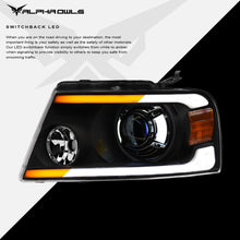 Alpha Owls 2006-2008 Lincoln Mark-LT SQX Series LED Projector Headlights (LED Projector Black housing w/ Sequential Signal/LumenX Light Bar)