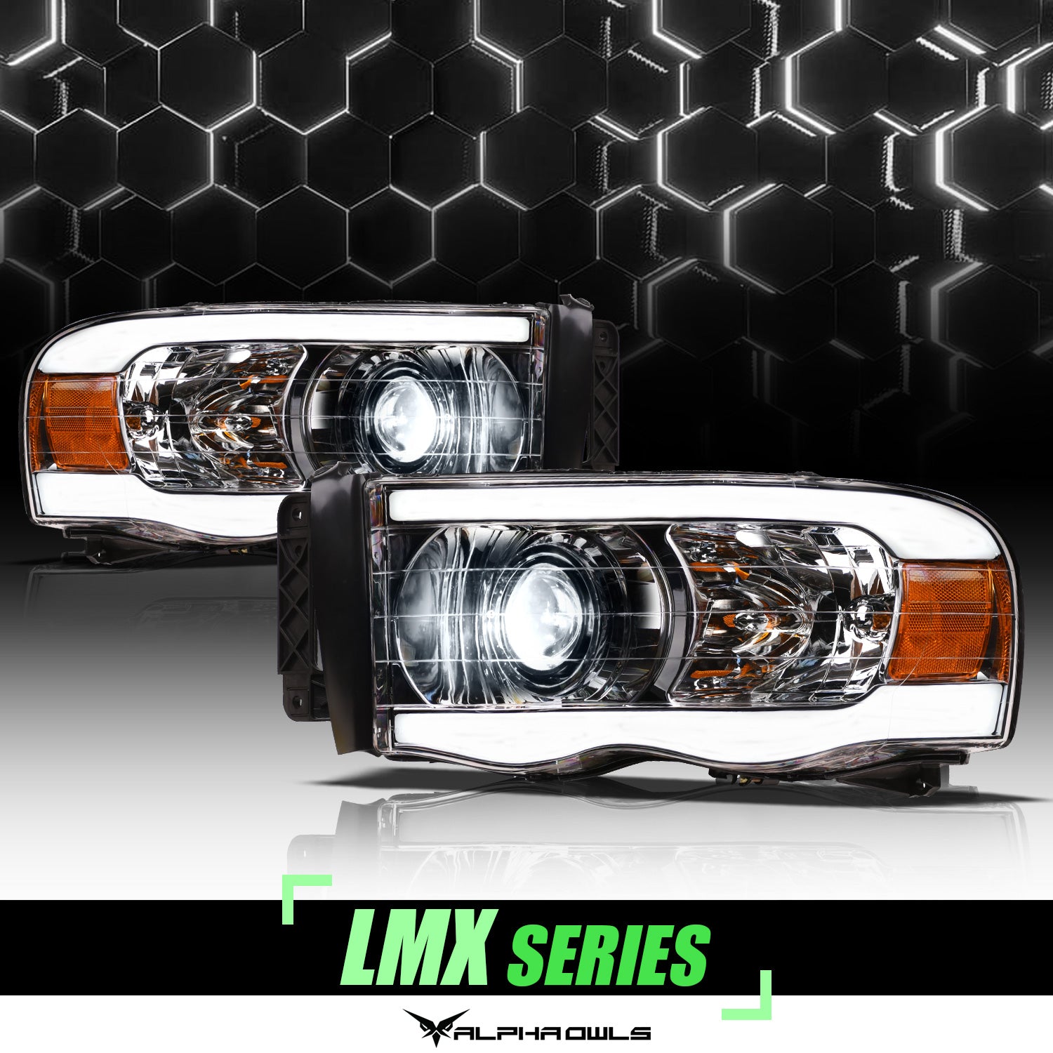 Smoke Tinted Headlight Assembly Set For 2002-2005 Dodge Ram 1500 2500 3500 – Left + Right