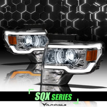 Alpha Owls 2009-2014 Ford F-150 (Excl. Models w/ factory Xenon) SQX Series LED Projector Headlights (LED Projector Chrome housing w/ Sequential Signal/LumenX Light Bar)