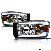 Alpha Owls 2006-2008 Dodge Ram 1500 LM Series Headlights (Crystal Headlights Chrome housing w/ LumenX Light Bar)