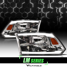 Alpha Owls 2018-2022 Dodge Ram 1500 Classic LM Series Headlights (Crystal Headlights Chrome housing w/ LumenX Light Bar)