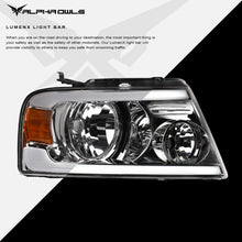 Alpha Owls 2006-2008 Lincon Mark-LT LM Series Headlights (Crystal Headlights Chrome housing w/ LumenX Light Bar)