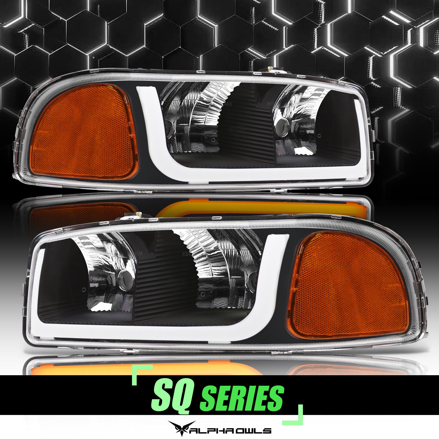 Alpha Owls 2000-2006 GMC Yukon/Yukon XL SQ Series Headlights