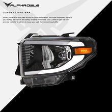 Alpha Owls 2014-2021 Toyota Tundra LM Series Headlights (Crystal Headlights Black housing w/ LumenX Light Bar)
