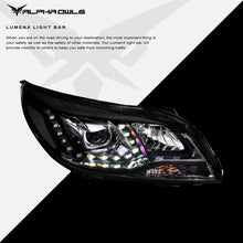 Alpha Owls 2012-2015 Chevy Malibu LMP Series Headlights (Halogen Projector Black housing w/ LumenX Light Bar)