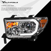 Alpha Owls 2007-2013 Toyota Tundra LMP Series Headlights (Halogen Projector Chrome housing w/ LumenX Light Bar)